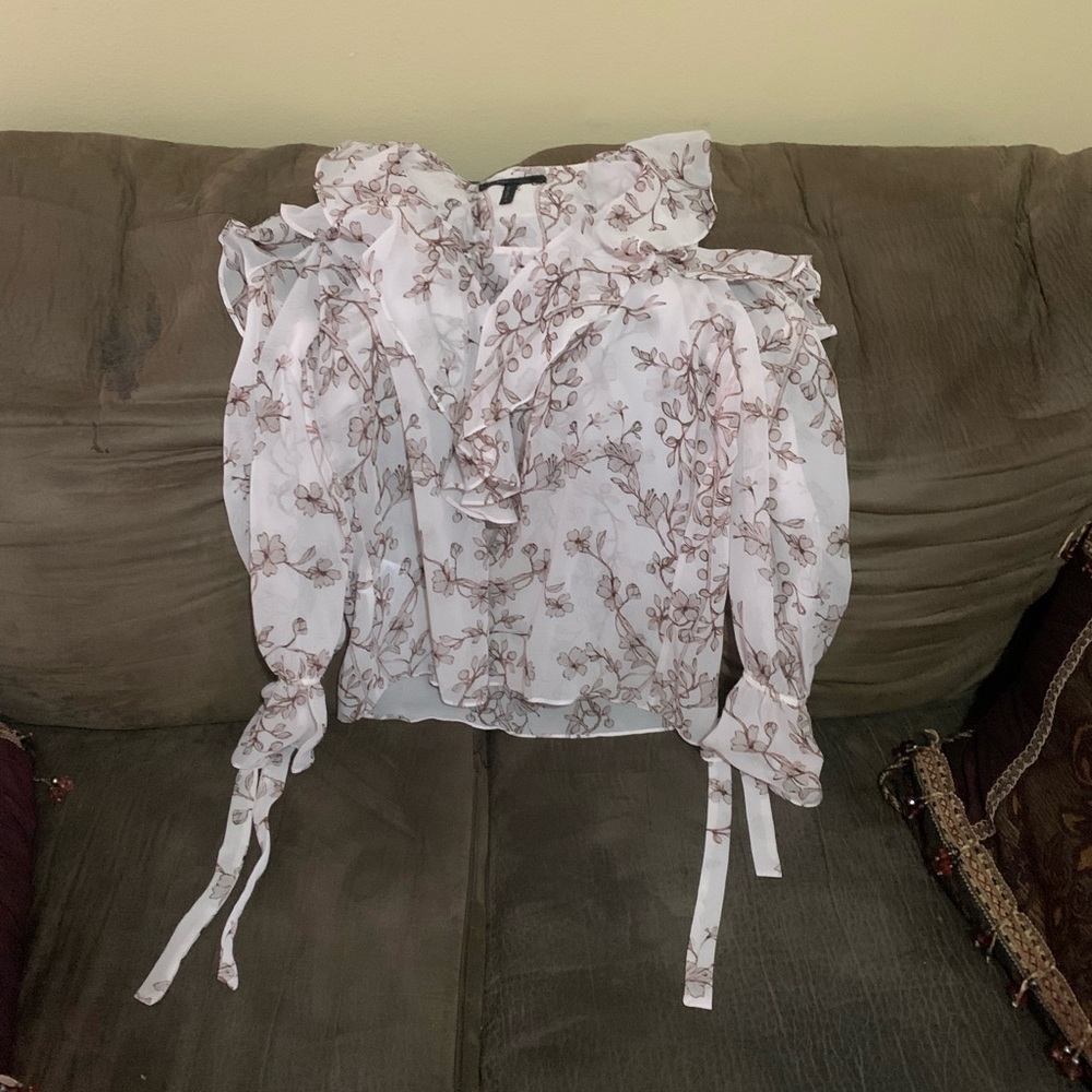 Floral Spring Bell Sleeve Blouse